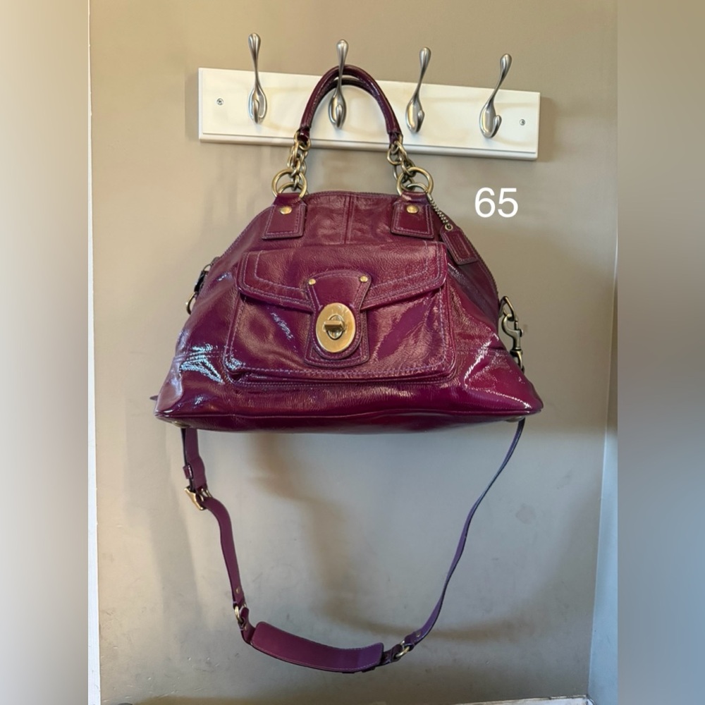 Coach Magenta Leather Handbag